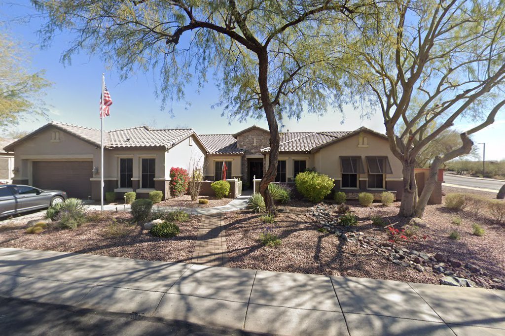 Street View exterior associated with the verified address for Anthem Senior Living in Anthem, Arizona.