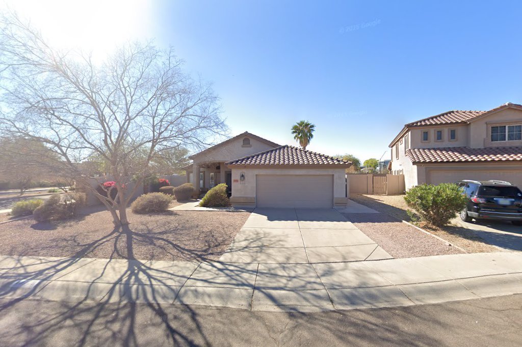 Street View exterior associated with the verified address for Blissful Living Home LLC in Glendale, Arizona.