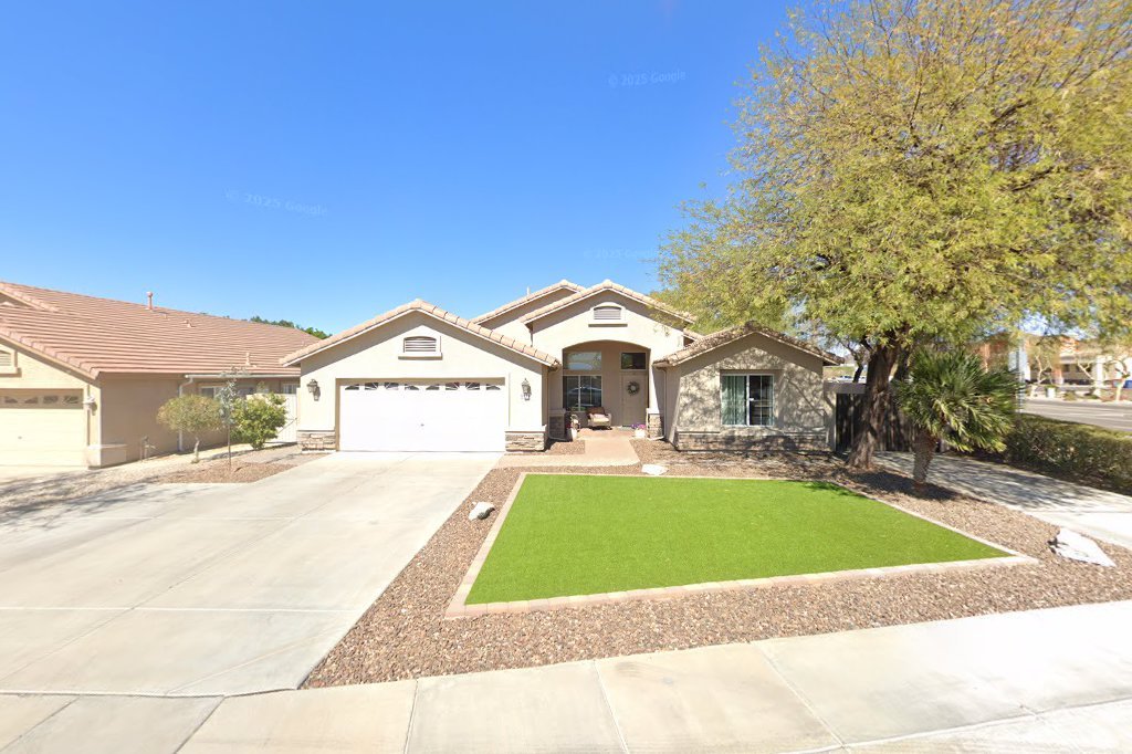 Street View exterior associated with the verified address for Golden Years Assisted Living in Glendale, Arizona.