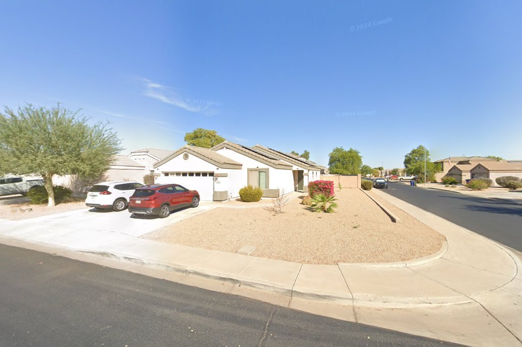 Street View exterior associated with the verified address for Heart To Heart Adult Care Home in El Mirage, Arizona.