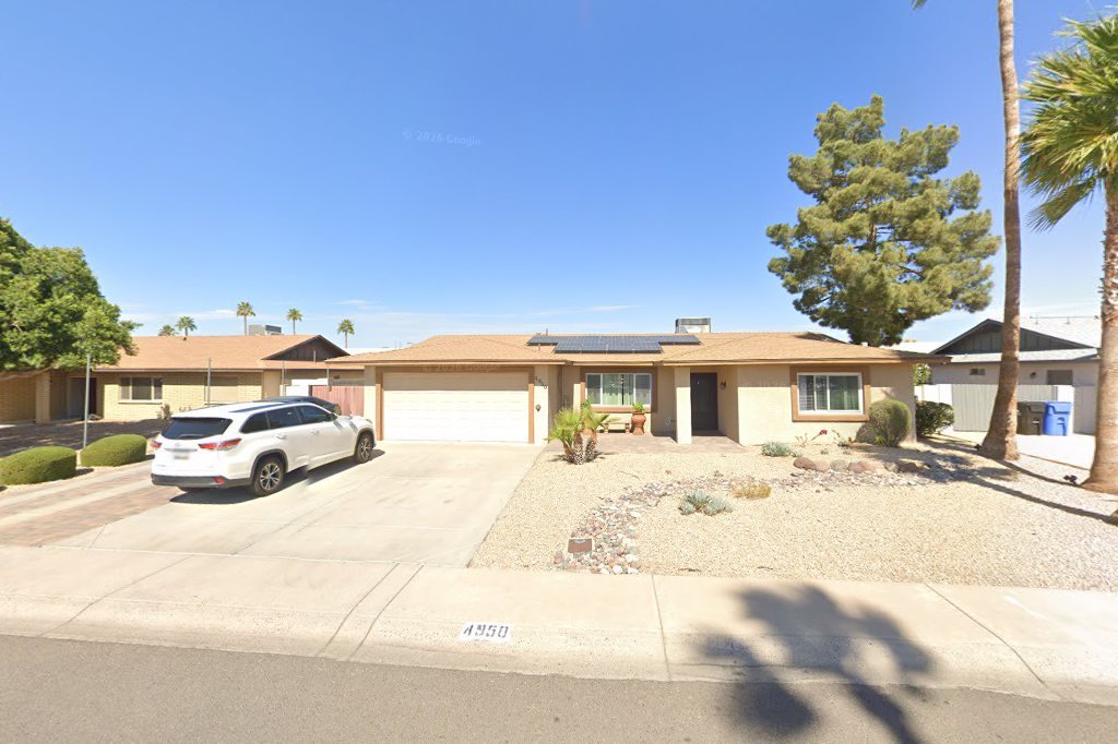 Street View exterior associated with the verified address for Kristal Bell Assisted Living Home LLC in Glendale, Arizona.