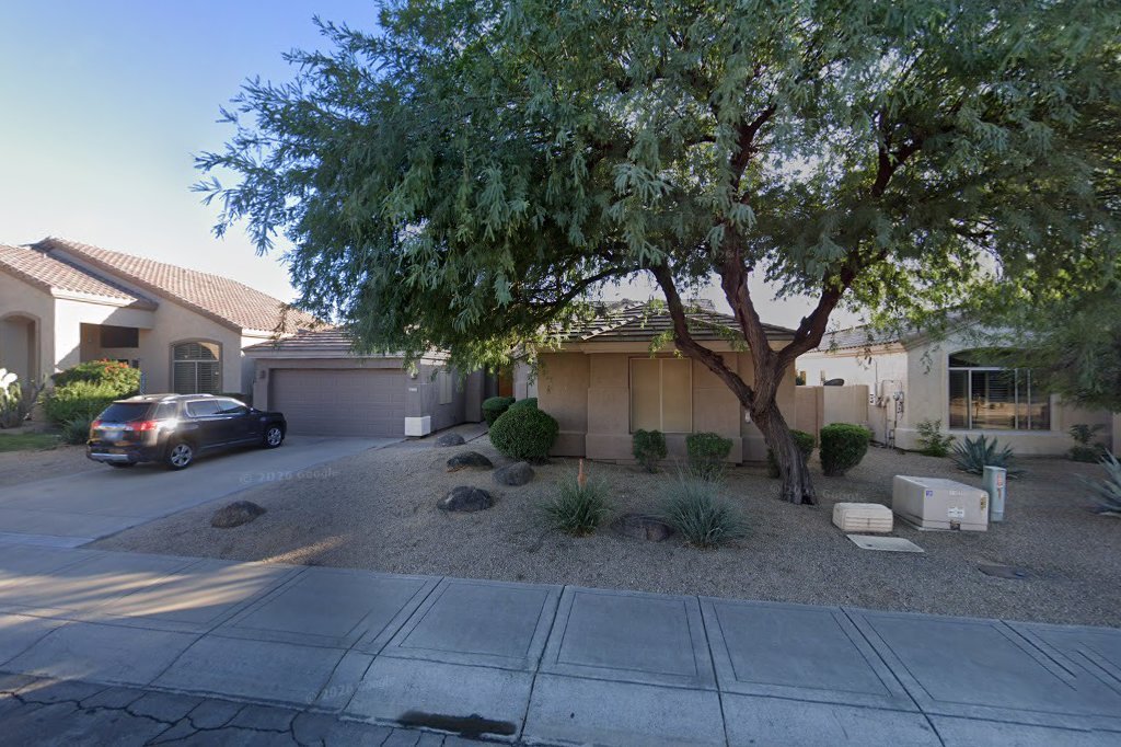 Street View exterior associated with the verified address for Las Fuentes Assisted Living IV in Scottsdale, Arizona.