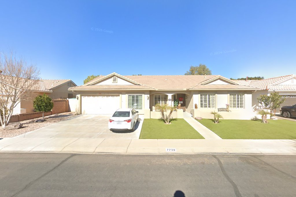 Street View exterior associated with the verified address for Maui Care Home in Peoria, Arizona.