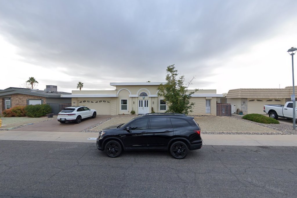 Street View exterior associated with the verified address for Meadow Assisted Living Care in Sun City, Arizona.