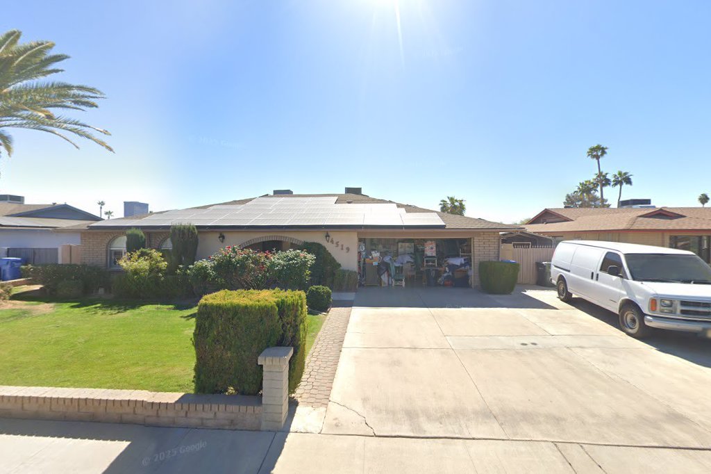 Street View exterior associated with the verified address for Parkwood Adult Care Home LLC in Glendale, Arizona.