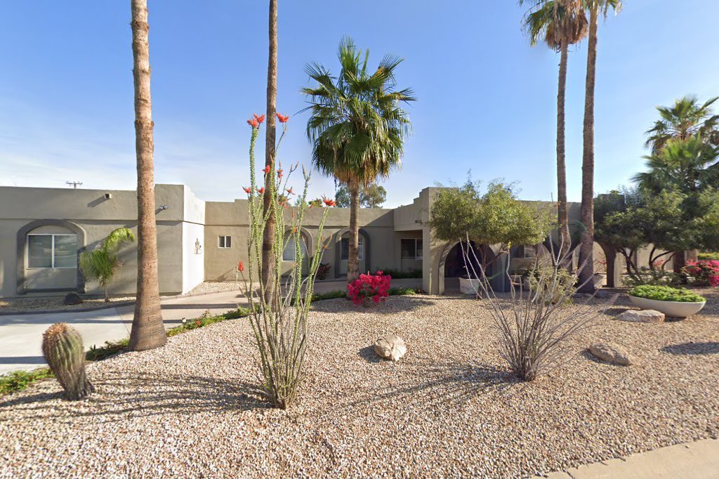 Street View exterior associated with the verified address for Scottsdale Palms Assisted Living LLC in Scottsdale, Arizona.