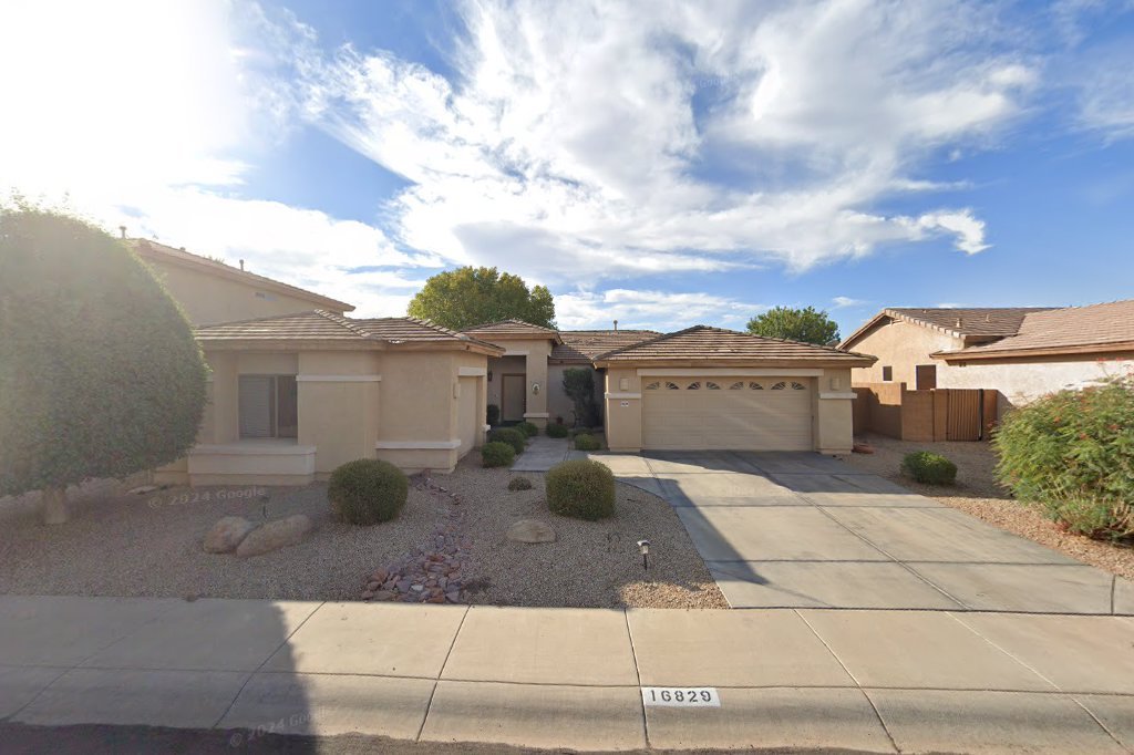 Street View exterior associated with the verified address for Sunshine Residential Care Home in Surprise, Arizona.