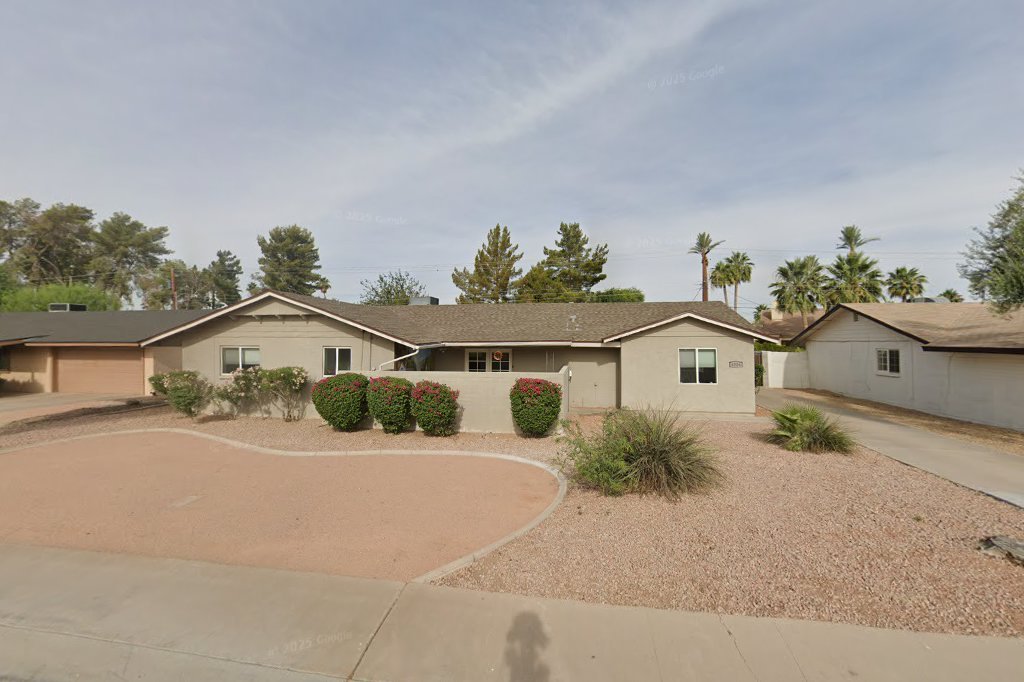 Street View exterior associated with the verified address for Tranquility Assisted Living Home in Scottsdale, Arizona.