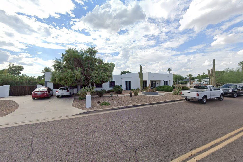 Street View exterior associated with the verified address for Well Heeled Adult Care Sweetwater, LLC in Scottsdale, Arizona.